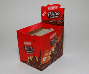 Embalagem para biscoitos palito cobertos com chocolate