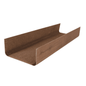 Cantoneira de fibra de madeira de madeira em “U” Espessuras de 2,5 e 3,0 mm, abas de 50, 75 e 100 mm e comprimento máximo de 3 metros